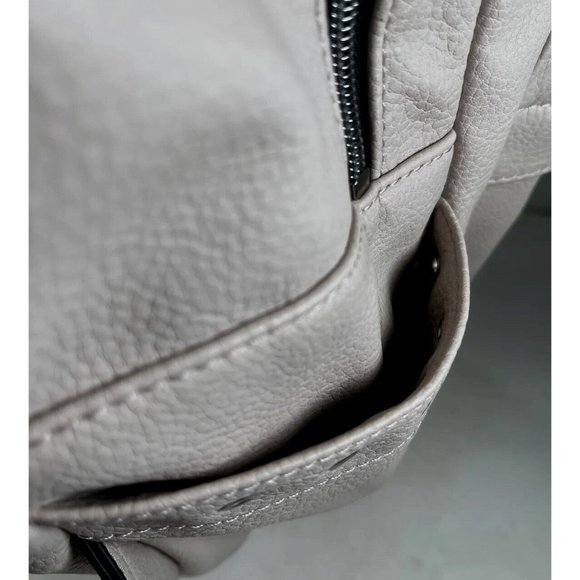 Calvin Klein Light Beige Faux Leather Backpack - Picture 10 of 15